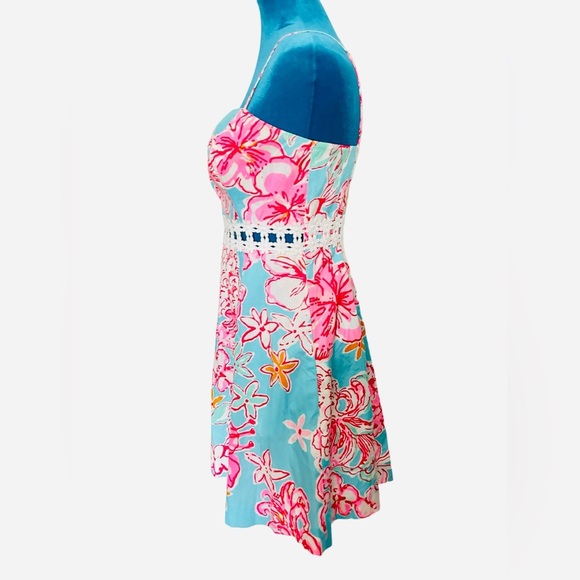 Lilly Pulitzer Pink and Blue Floral Dress - Picture 4 of 14